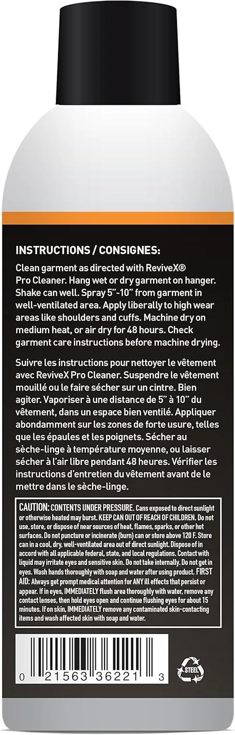 GEAR AID Revivex Down Care Kit for Jackets and Sleeping Bags, with Down Cleaner, Water Repellent and Repair Patches, Clear, 10 oz cleaner, 10.5 oz DWR, 1.5" x 2.5" patches
