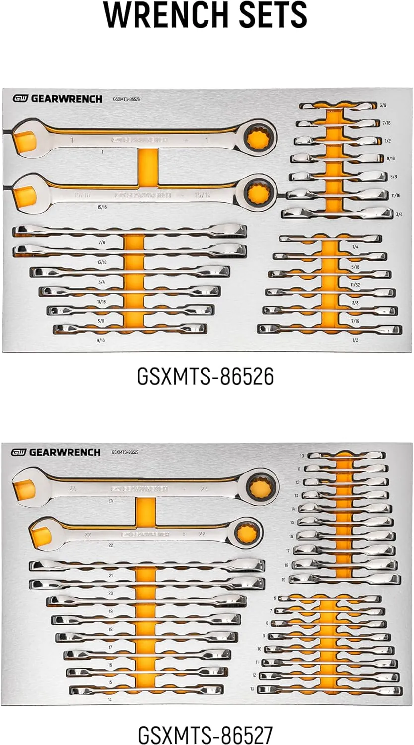 GEARWRENCH 1268 Piece Master Mechanics Tool Set in Premium Modular Foam Trays with GSX Mobile Tool Storage | MEGAMOD1268
