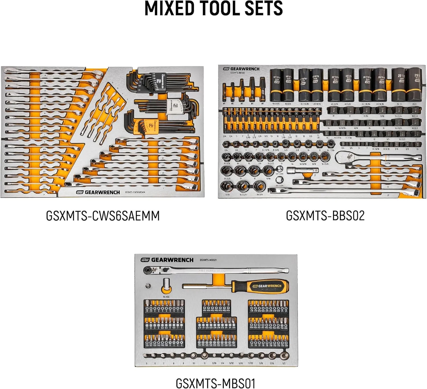 GEARWRENCH 1268 Piece Master Mechanics Tool Set in Premium Modular Foam Trays with GSX Mobile Tool Storage | MEGAMOD1268