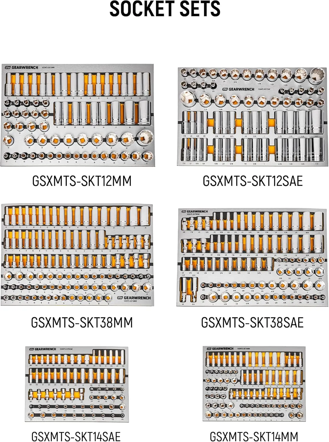 GEARWRENCH 1268 Piece Master Mechanics Tool Set in Premium Modular Foam Trays with GSX Mobile Tool Storage | MEGAMOD1268