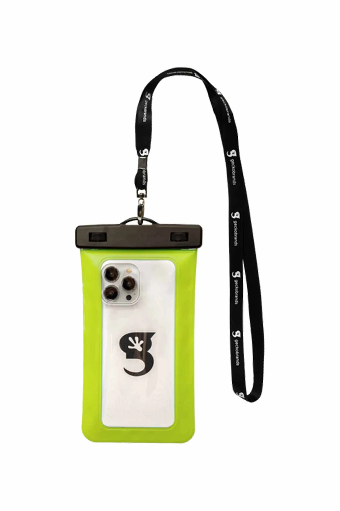 Gecko Neon Green Waterproof Large Phone Dry Bag