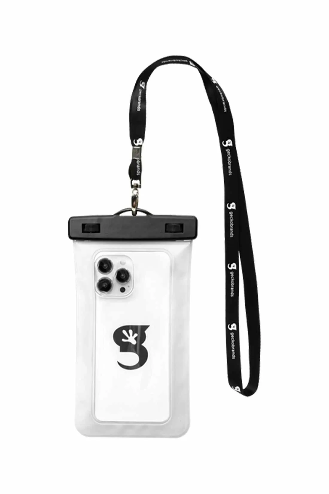 Gecko White Waterproof Large Phone Dry Bag