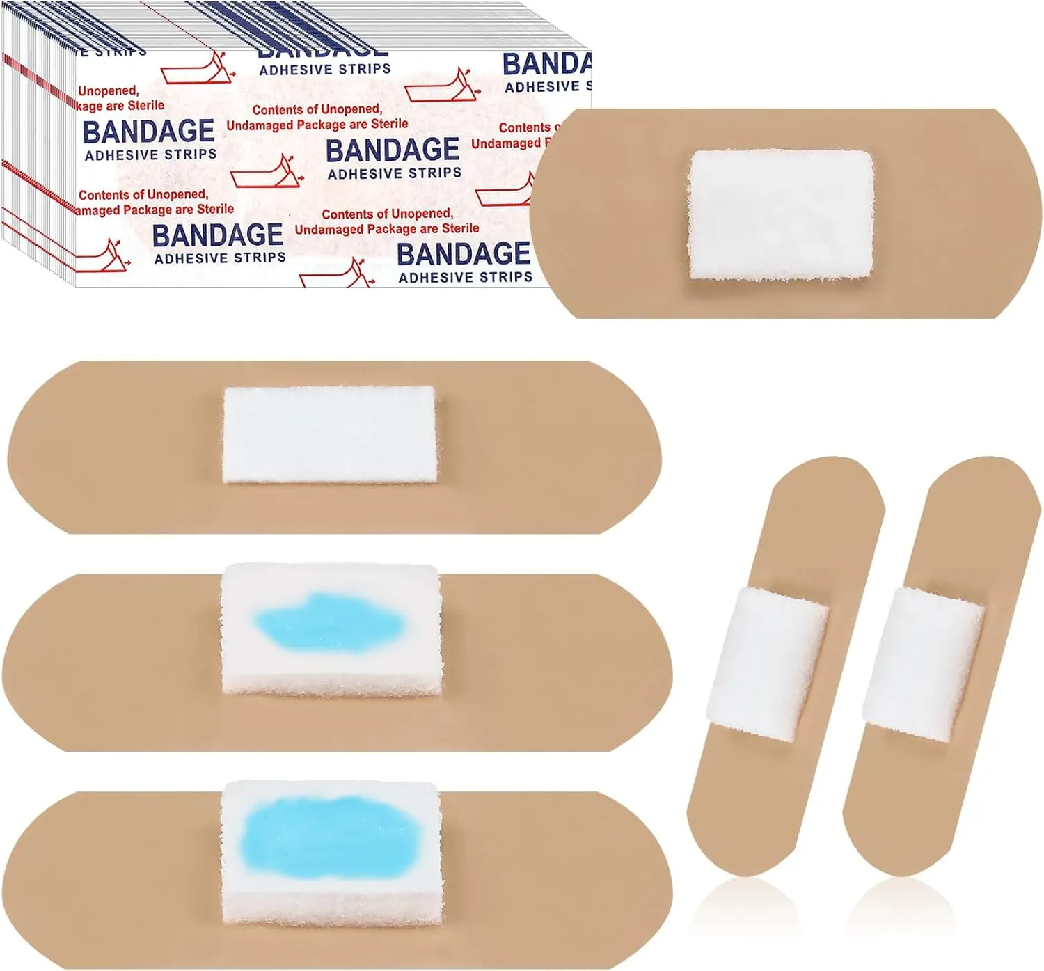Geiserailie 200 Pcs XL Pressure Adhesive Dialysis Bandages Absorbent Pad 2. 83 x 1. 18 Inch Waterproof Bandages for Wound Care Thin Skin Seniors Patients First Aid Essential