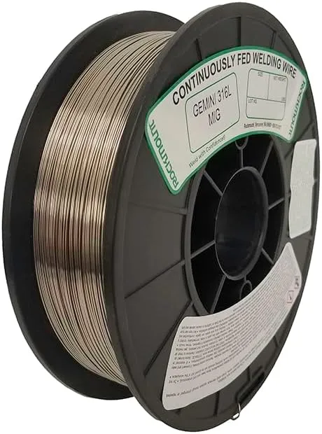 Gemini 316L MIG Wire: .045 Dia., For Moly Bearing Stainless Steels, Gas Required