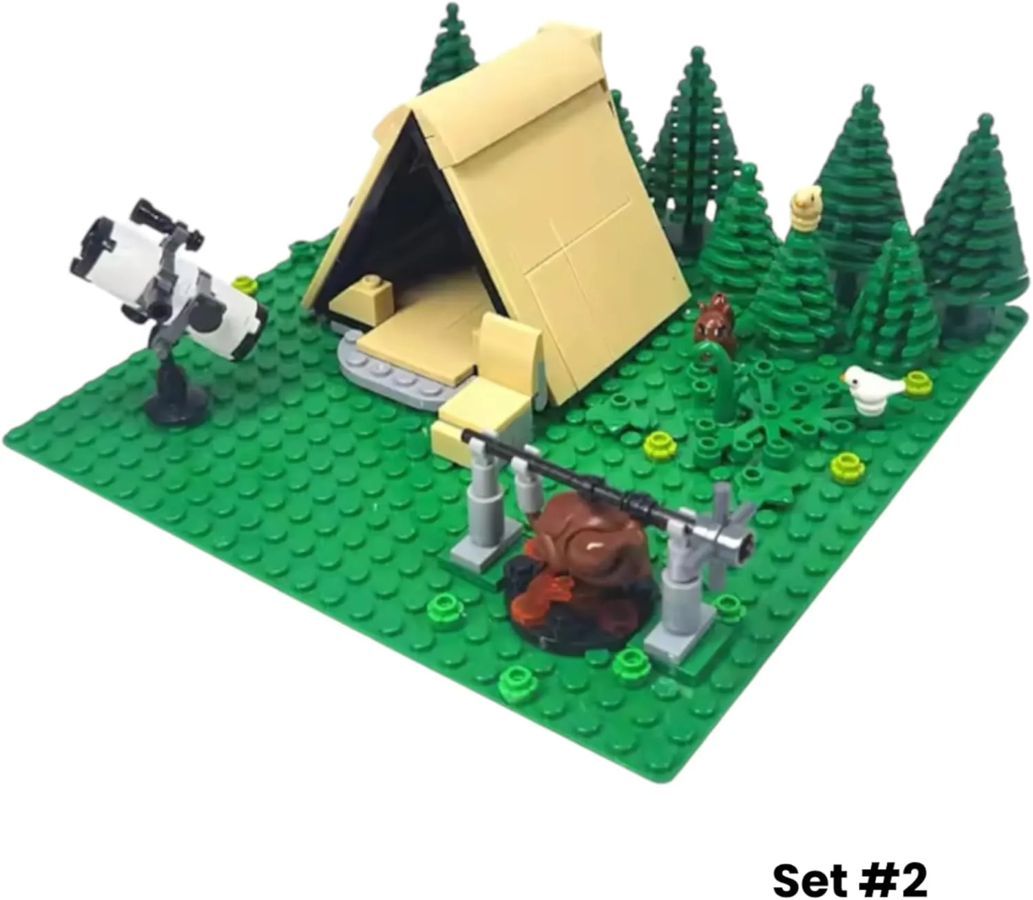 General Jim's Building Block Kit - Urban Camping Adventure Set, Tent & Campfire, 181 Pcs - Compatible with All Major Brands (Campground 2)