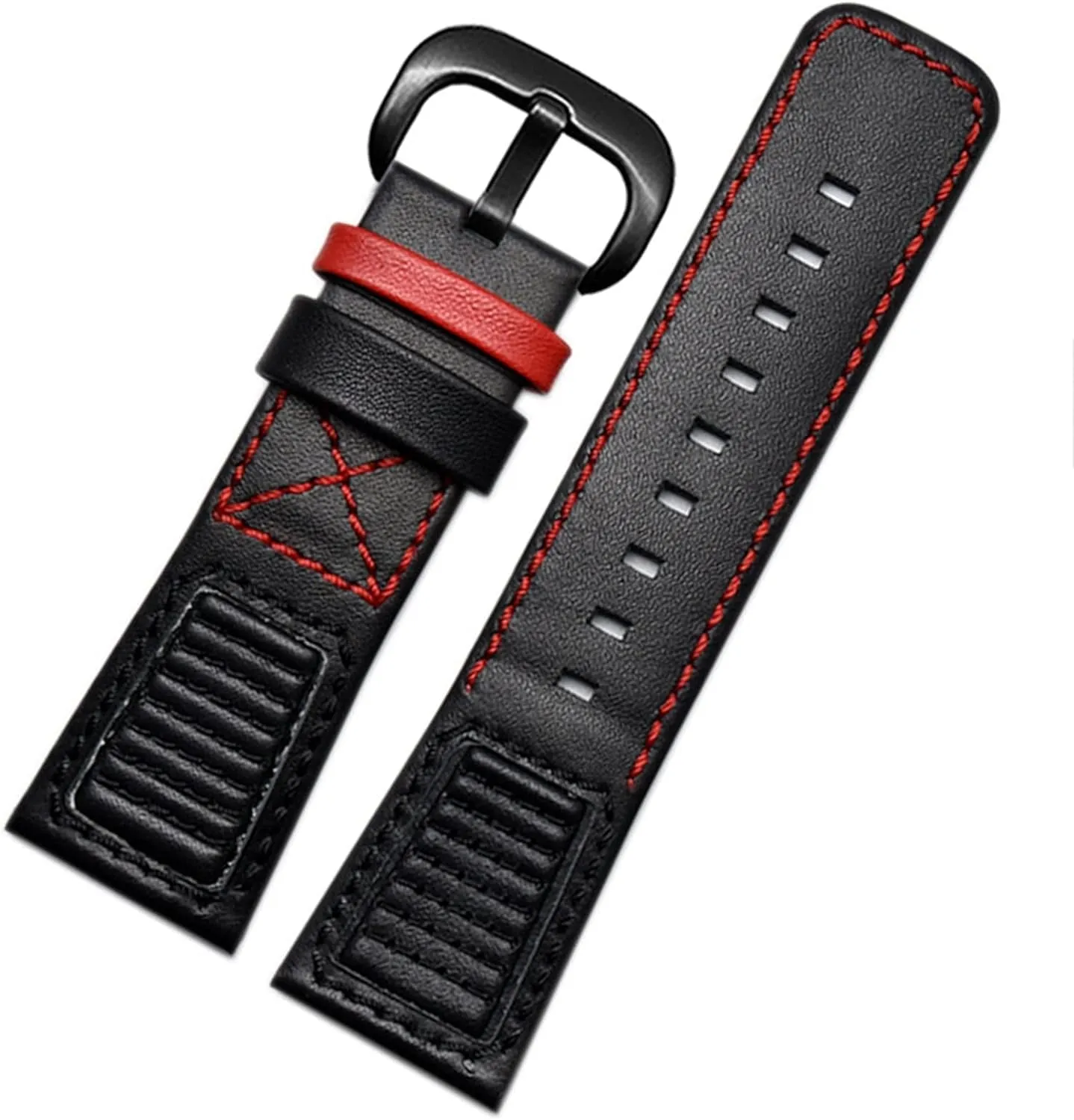 Genuine Leather with Stitches Wrist Watchband Loops watchband for Sevenfriday P3B/01 S2/01 Men Watch Strap