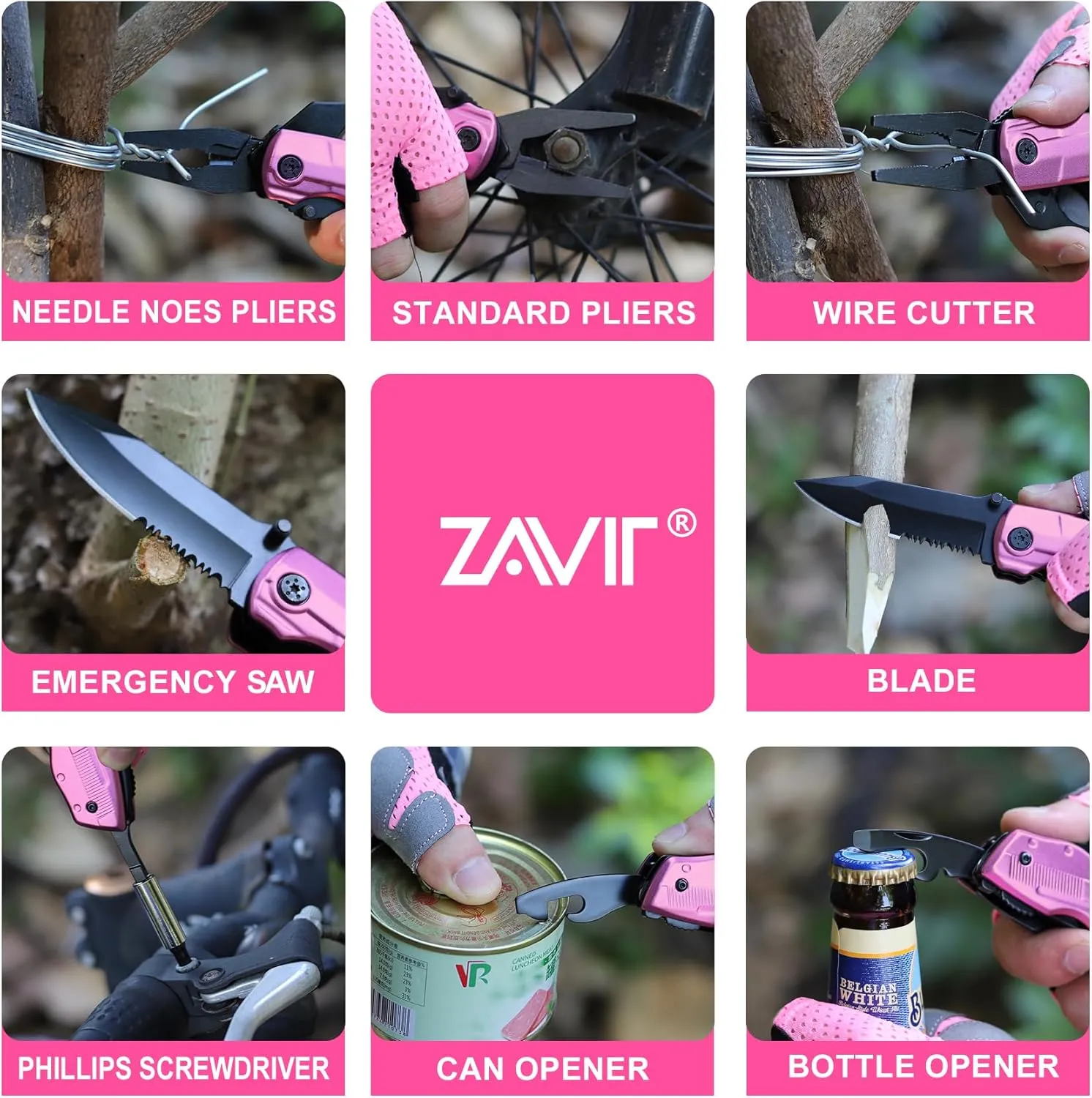 Gifts fro Girlfriend, BEST GIRLFRIEND EVER P-ink Multitool Knife, Girlfriend Christmas Gifts, Birthday Gifts for Girlfriend, Valentines Day Anniversary