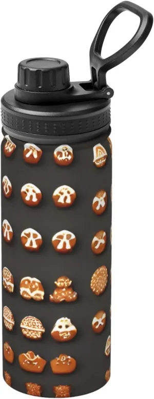 Gingerbread Cookies 18oz Sports Insulated Bottle For Outdoor Activities,Your Ideal Companion Staying Hydrated
