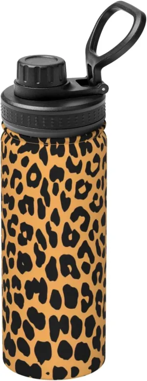 Giraffe Print Sports Insulated Water Bottle - Premium 18 oz. Stainless Steel Hydration Bottle for Outdoor Enthusiasts