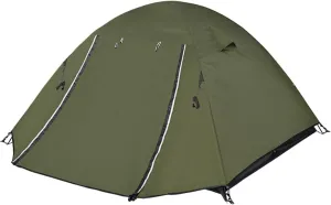 GIZNXBA 2/3 Person Camping Tent, Easy Setup Waterproof Family Dome Tent for Camping with Rainfly, Portable Double Layer Family Tent for Outdoor Camping, Hiking (Color : /Green, Size : 3 Person)