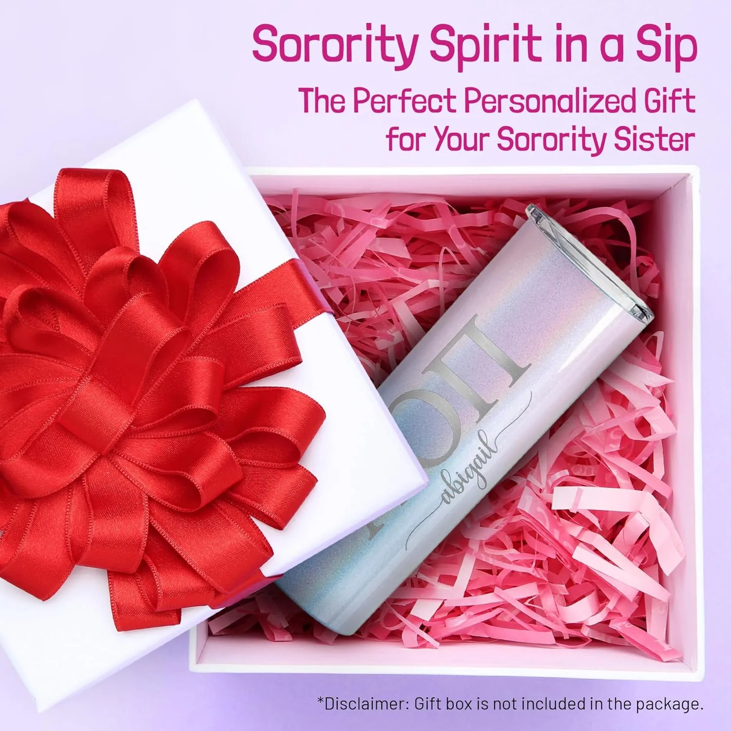 Go Greek Chic - Personalized Delta Zeta Sorority Skinny Tumbler - (Ombre Magic Mist), Custom Greek Life Drinkware, Laser Engraved Name and Insulated Tumbler with Lid & Straw, Keep Drinks Hot or Cold