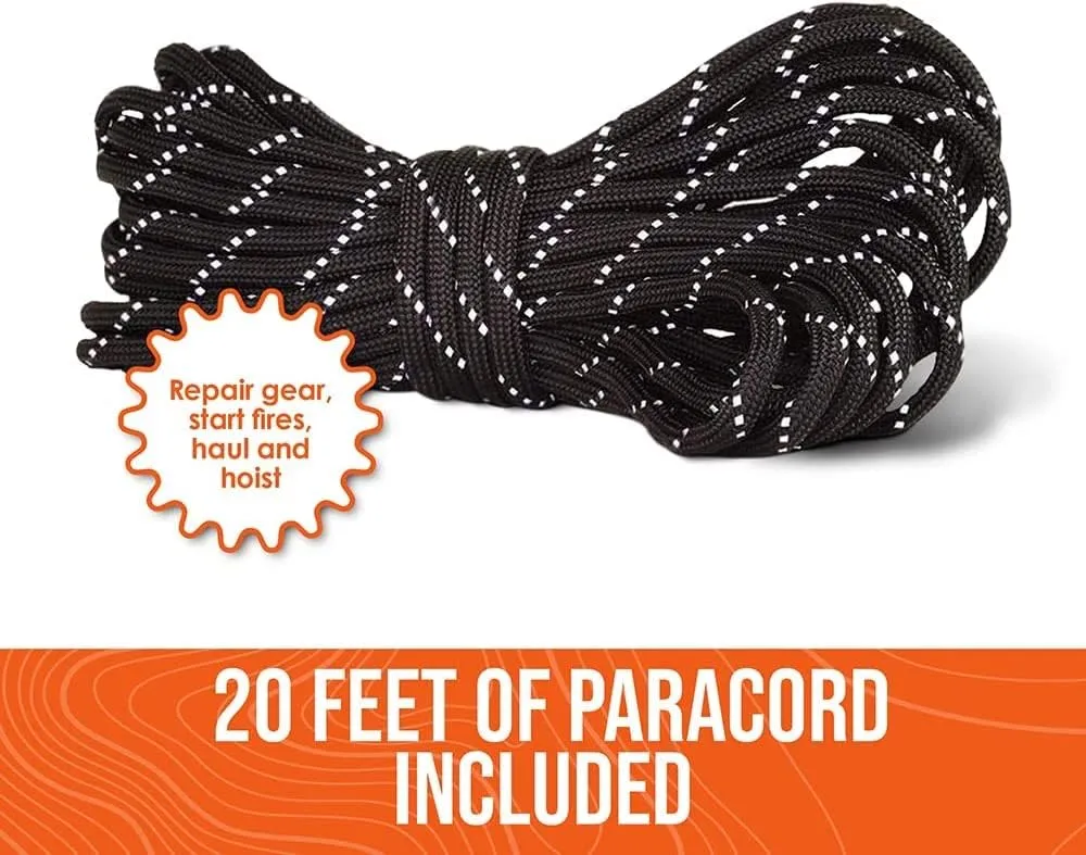 Go Time Gear Survival Life Tent • 2 Person Mylar Emergency Shelter Tube Tent   Paracord • All-Weather Protection for Camping, Hiking, & Survival Kits • Includes Emergency Whistle