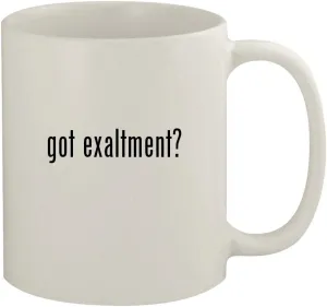 got exaltment? - 11oz Ceramic White Coffee Mug, White