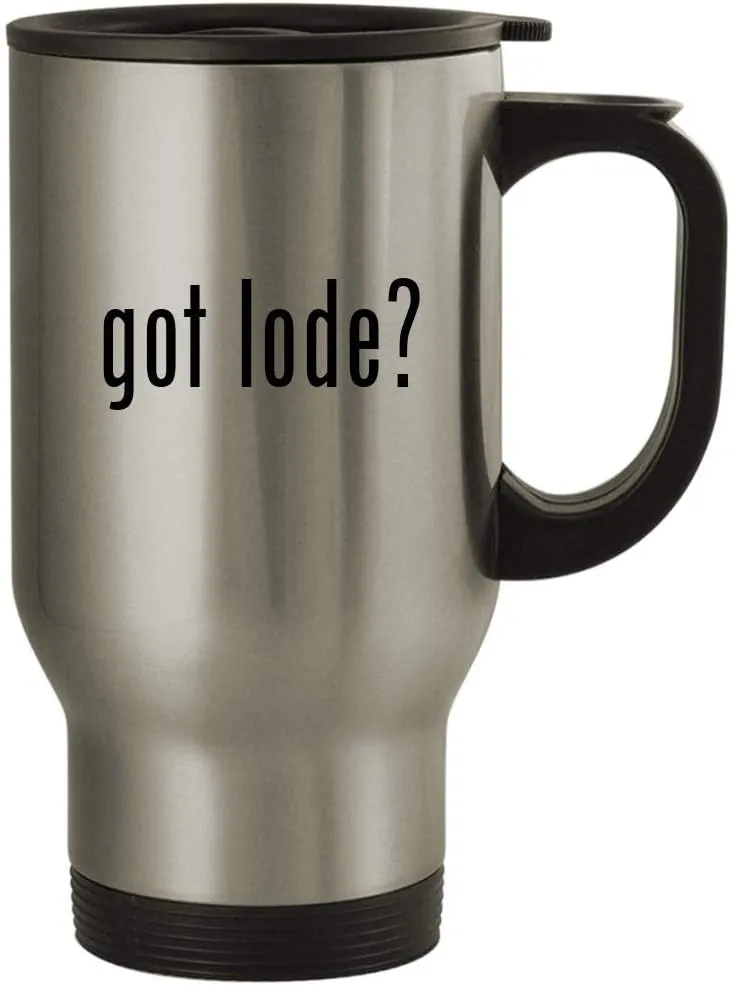 got lode? - 14oz Stainless Steel Travel Coffee Mug, Silver