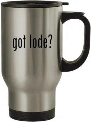 got lode? - 14oz Stainless Steel Travel Coffee Mug, Silver
