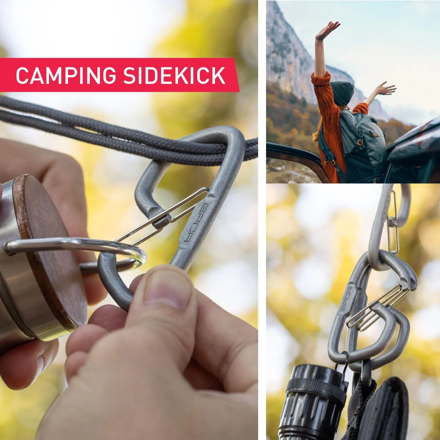 GPCA Carabiner Loop PRO, Key Organizer, Key Ring, Car Key Holder, Carabiner for Rappelling, Hunting and Rescue - Heavy Duty Carabiner Keychain Clip for Everyday Adventures