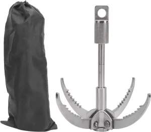 Grappling Hook Stainless Steel Grappling Hook 4 Claws Rock Climbing Foldable Hook Outdoor Survival Tool Portable Climbing Hook Multi Functional Folding Hook for Outdoor Survival Climbing