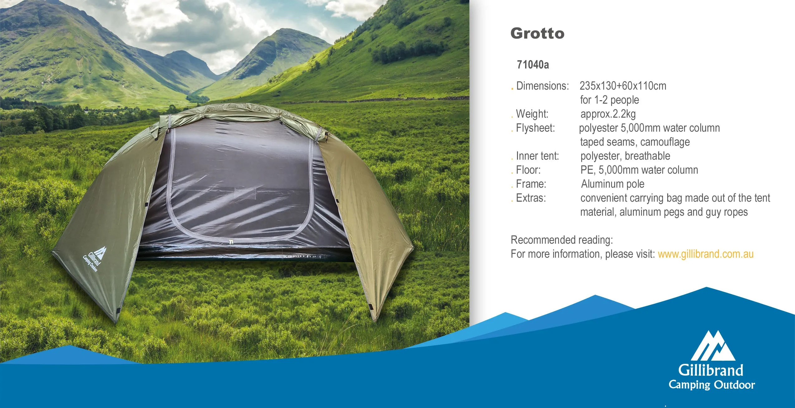 Grotto 1-2 Person Tent(Ripstop)