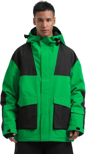 GSOU SNOW Men Ski Jacket Snowboard Snow Coat Warm Winter Waterproof Mountain Hooded