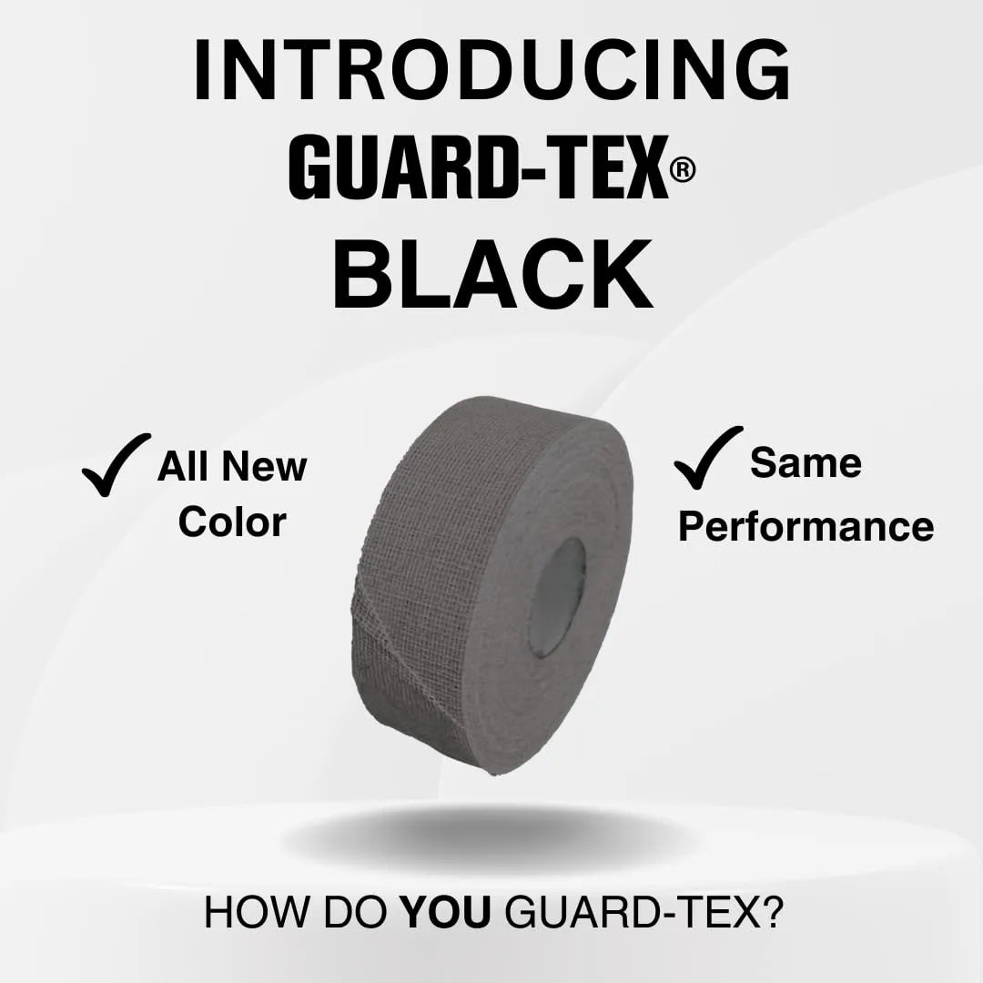 Guard-Tex® 3/4" Utility Wrap – 16-Roll Pack – Cohesive, Adhesive-Free Tape for Fingers, Tools, First Aid & More – Flexible, Tear-by-Hand, Water-Resistant - Black