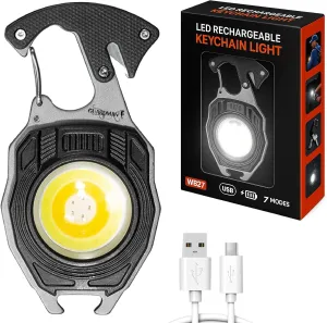 GUARDMAN Fathers Day Gift for Dad – Multitool Survival keychain Tool, LED Flashlight, Carabiner, Fire Starter, Screwdriver, Whistle, Bottle Opener – Camping & Outdoor Multi Tool Gear - 30 Pack