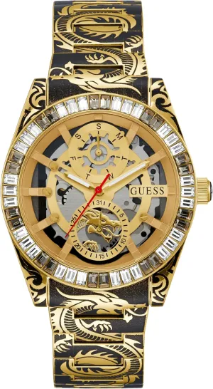 GUESS Women's 42mm Watch - Multi-Color Bracelet Gold Dial Multi-Color Case
