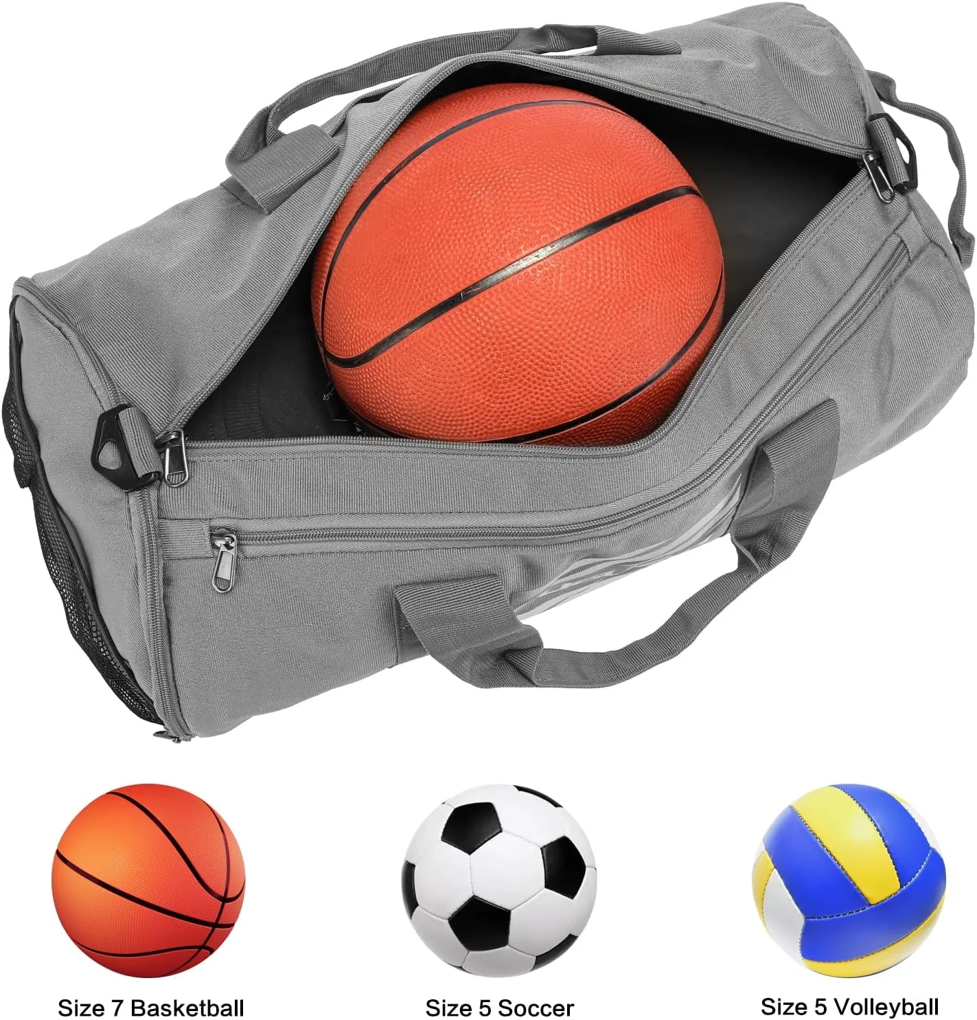 Gym Bag for Men Women with Wet Pocket & Shoe Compartment Travel Duffle Bag Man Sport Basketball Football Bag Weekend Overnight Duffel Bag Gym Tote bag 40L, Black