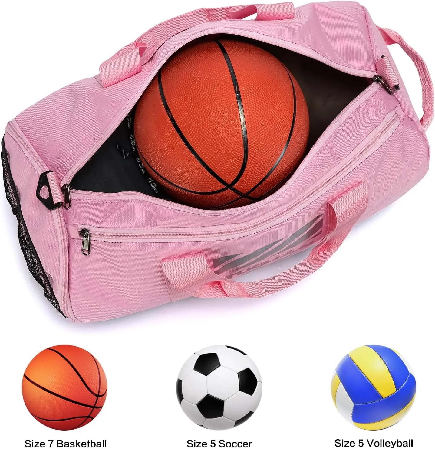 Gym Bag for Men Women with Wet Pocket & Shoe Compartment Travel Duffle Bag Man Sport Basketball Football Bag Weekend Overnight Duffel Bag Gym Tote bag 40L, Black