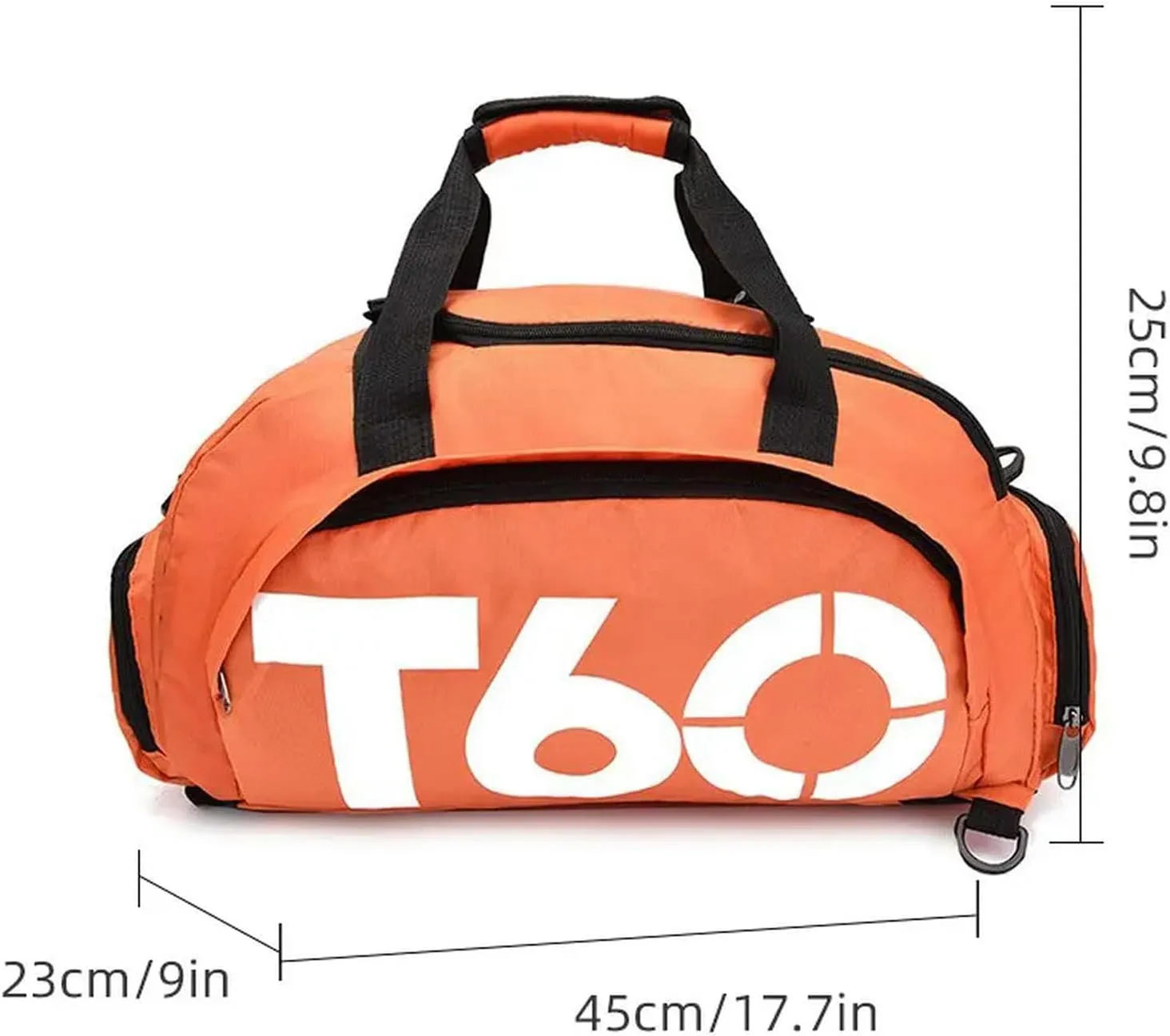 Gym Bag Waterproof Fitness Bag Sport Men Women Bag Outdoor Fitness Portable Bags Ultralight Yoga Sports Large Travel Backpack, Orange