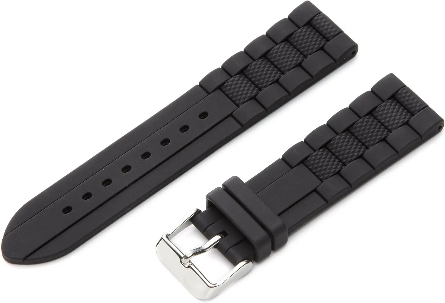 Hadley-Roma Men's Genuine Silicone Diver Sport Watch Band MS-3344