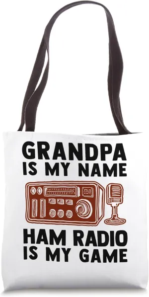 Ham Radio Operator Grandpa Funny Amateur Radiotelephone Pun Tote Bag