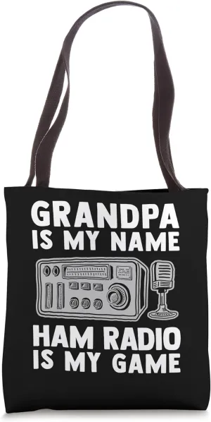 Ham Radio Operator Grandpa Funny Amateur Radiotelephone Pun Tote Bag