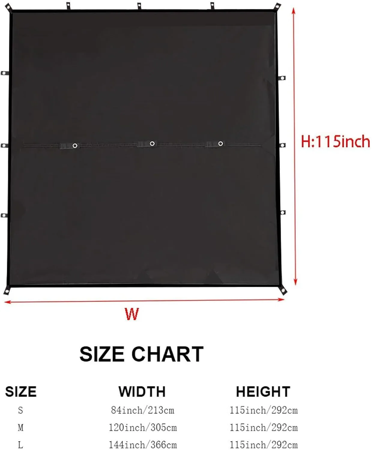 Hammock Rain Fly Camping Gear Waterproof Foldable with Carry Bag Sun Canopy Versatile for Hiking Survival Shelter Lightweight, Black M