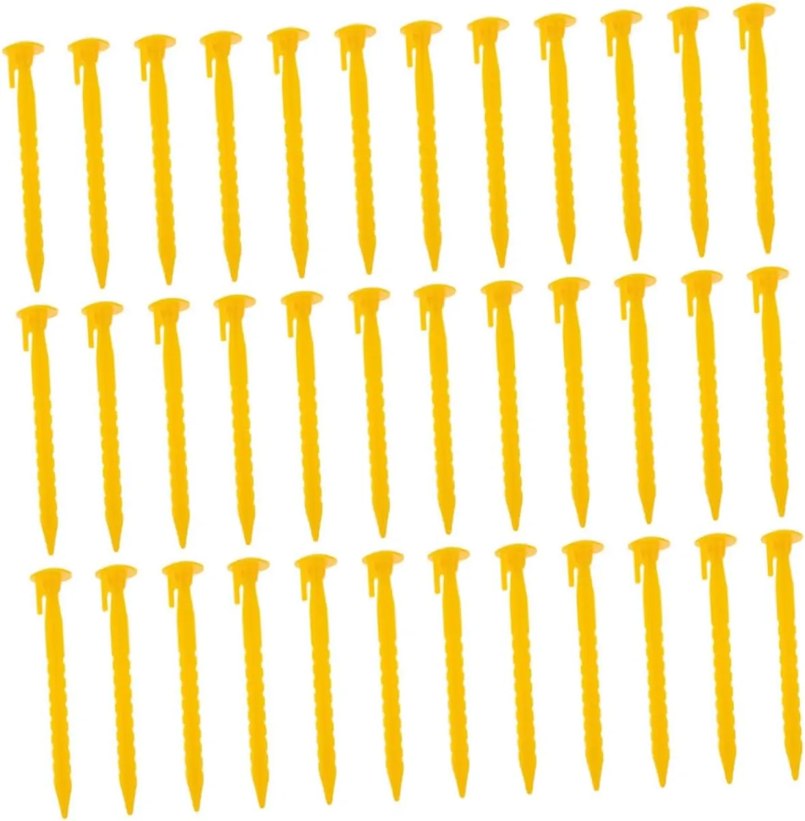 Happyyami Heavy Duty Reusable Plastic Tent Stakes Serrated Ground Anchors for Camping Outdoor Beach Umbrellas Tarps and Tents Durable Garden Accessories