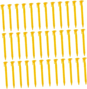 Happyyami Heavy Duty Reusable Plastic Tent Stakes Serrated Ground Anchors for Camping Outdoor Beach Umbrellas Tarps and Tents Durable Garden Accessories