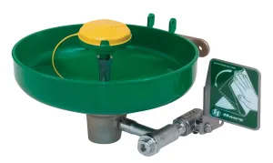 Haws 7260B-7270B Wall-Mounted Plastic Bowl Eye/Face Wash with Axion MSR Eye/Face Wash Head, Green