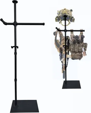 Heavy Duty Body Armor Stand, Tactical Military Gear Stand, Motorcycle Helmet Holder Display Organizer