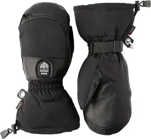 Hestra Unisex Heater Gauntlet Mitt, Waterproof, Leather Electric Warming Alpine Ski Mittens for Men & Women