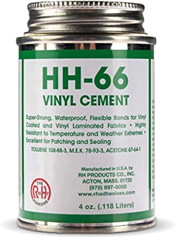 HH-66 Vinyl Repair Kit | Inflatable Bounce House Repair Kit | Includes 4 Ounce Adhesive and Vinyl Roll | for Flexible, Waterproof Repairs of Tears, Punctures, and Holes
