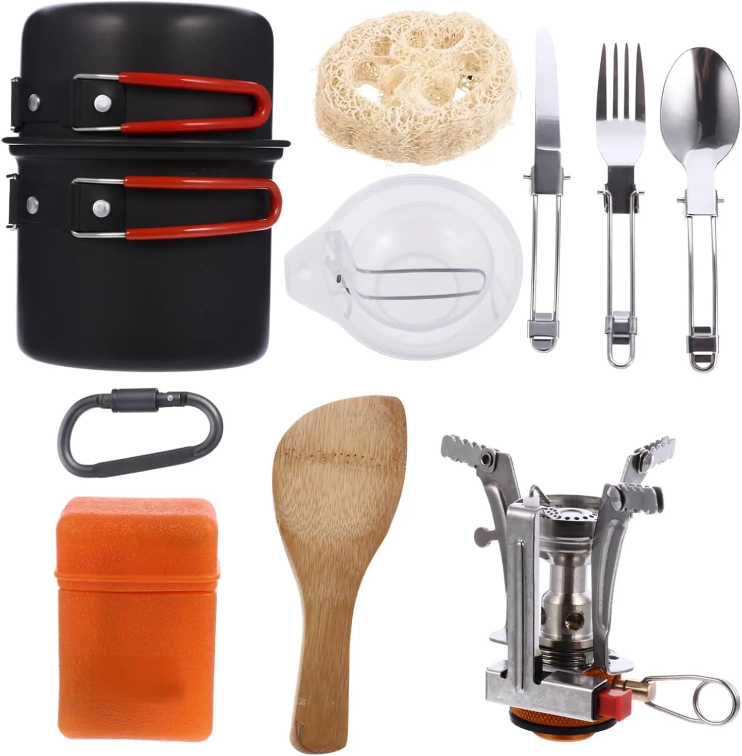 High-Temperature Resistance Portable Cooking Set Aluminum Pot Bowl Hiking Kettle Mini Tea Pot Outdoor Cooking Kit