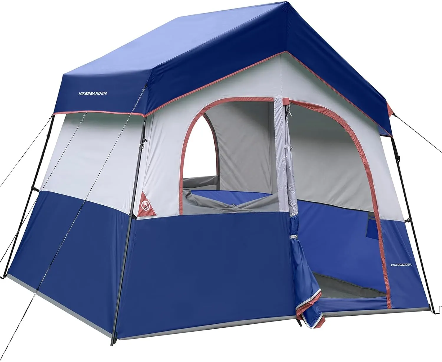 HIKERGARDEN 6-8 Person Camping Tent - Portable Family Cabin Tent for Camp, Windproof Fabric Camp Tent Outdoor for Hiking, Backpacking, Traveling