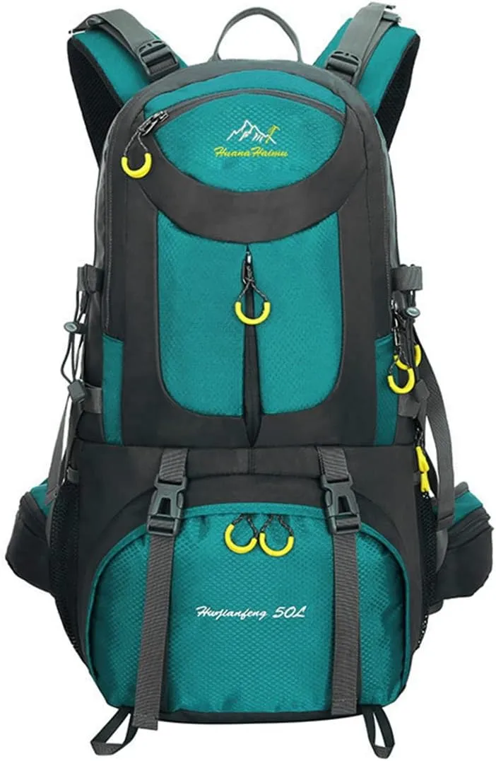 Hiking Backpack 50L Climbing Camping Backpack Large Rucksack for Trekking Travel Outdoor Sport(Dark Green)