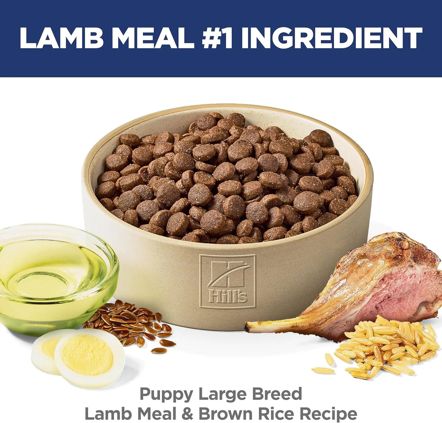 Hill's Science Diet Puppy, Large Breed Puppy Premium Nutrition, Dry Dog Food, Lamb & Brown Rice, 30 lb Bag