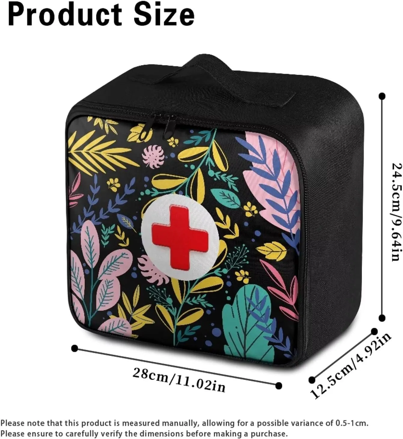 Home-Car-Dorm-First Aid Kit-Travel Essentials-Empty Bag,Medical Storage Bag,Medicine Organizer,Ideal for Hiking-Camping-Hunting, Emergency Survival (Bag Only)