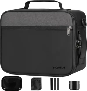 HOMEAL Large Smell Proof Stash Bag With Accessories, Containers With Lock, Box Kit, Storage and Travel Gift for Men/Women - Black XX-Large 264