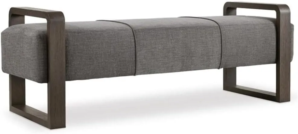 Hooker Furniture Curata Upholstered Bedroom Bench in Graphite