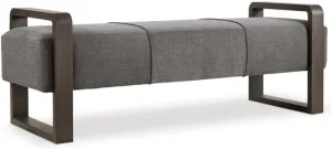 Hooker Furniture Curata Upholstered Bedroom Bench in Graphite