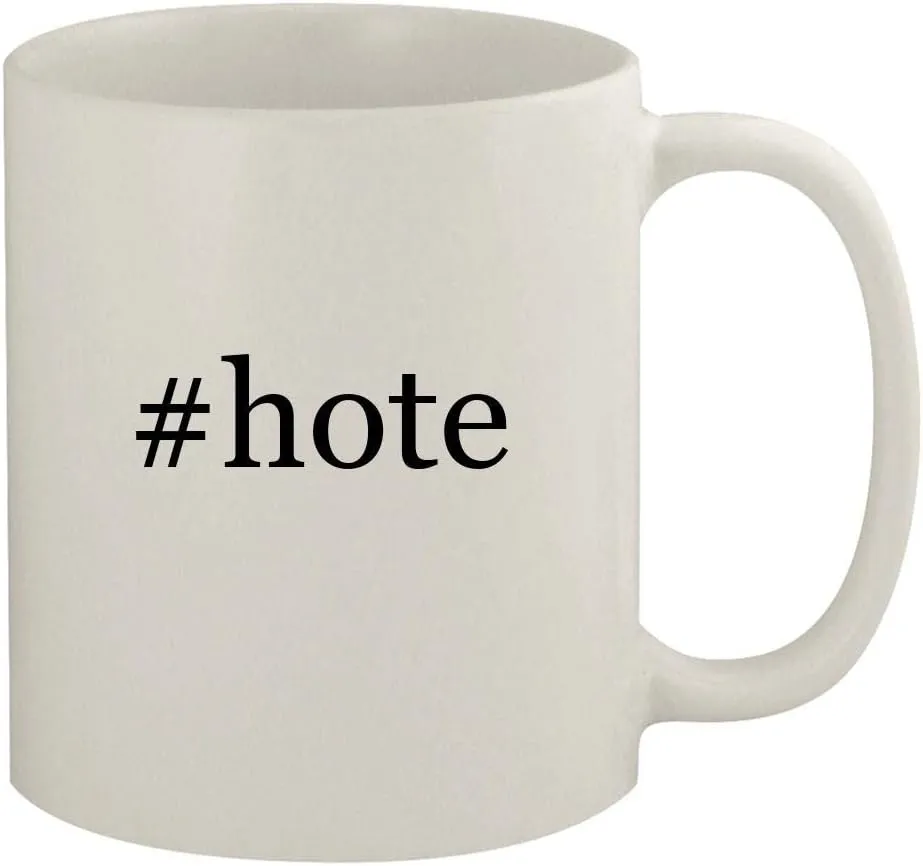 #hote - 11oz Ceramic White Coffee Mug, White