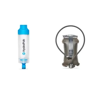 HydraPak 28mm Water Filtration Kit and 3-Liter Durable Hydration Reservoir Backpack Bundle