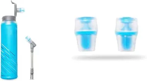 HydraPak UltraFlask Speed 500ml Soft Flask and 2 Pack Bite Valve Replacement Sheaths for Hydration Systems